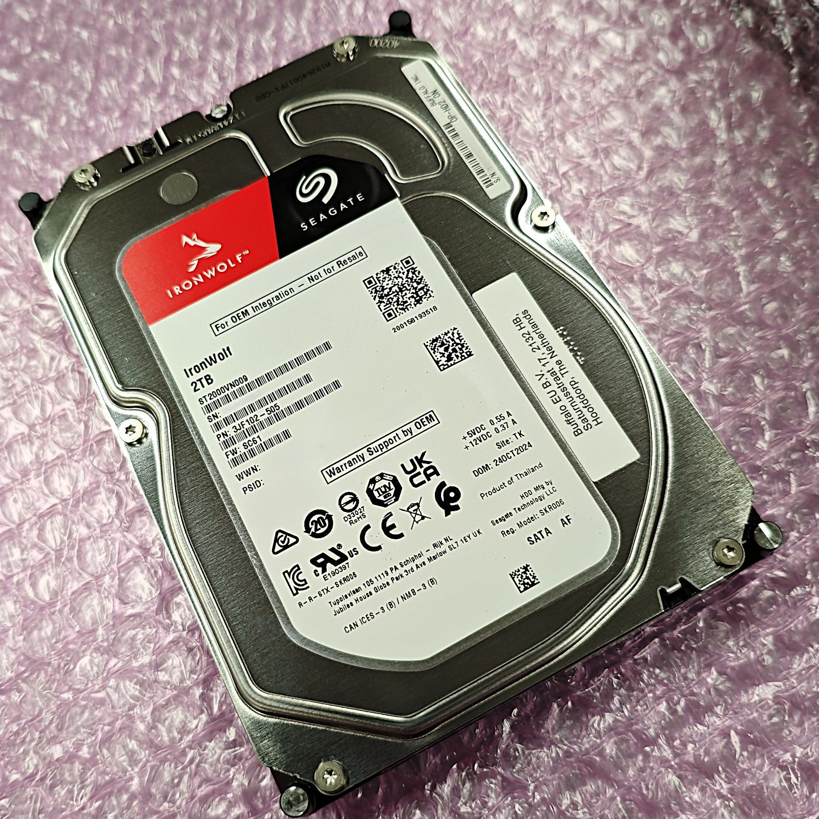 CristalDiskInfo正常品】Seagate NAS用HDD IRONWOLF 3.5inch