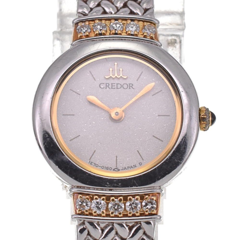 セイコー SEIKO 1E70-0100/GKTE010 クレドール K18YG/ダイヤモンド 