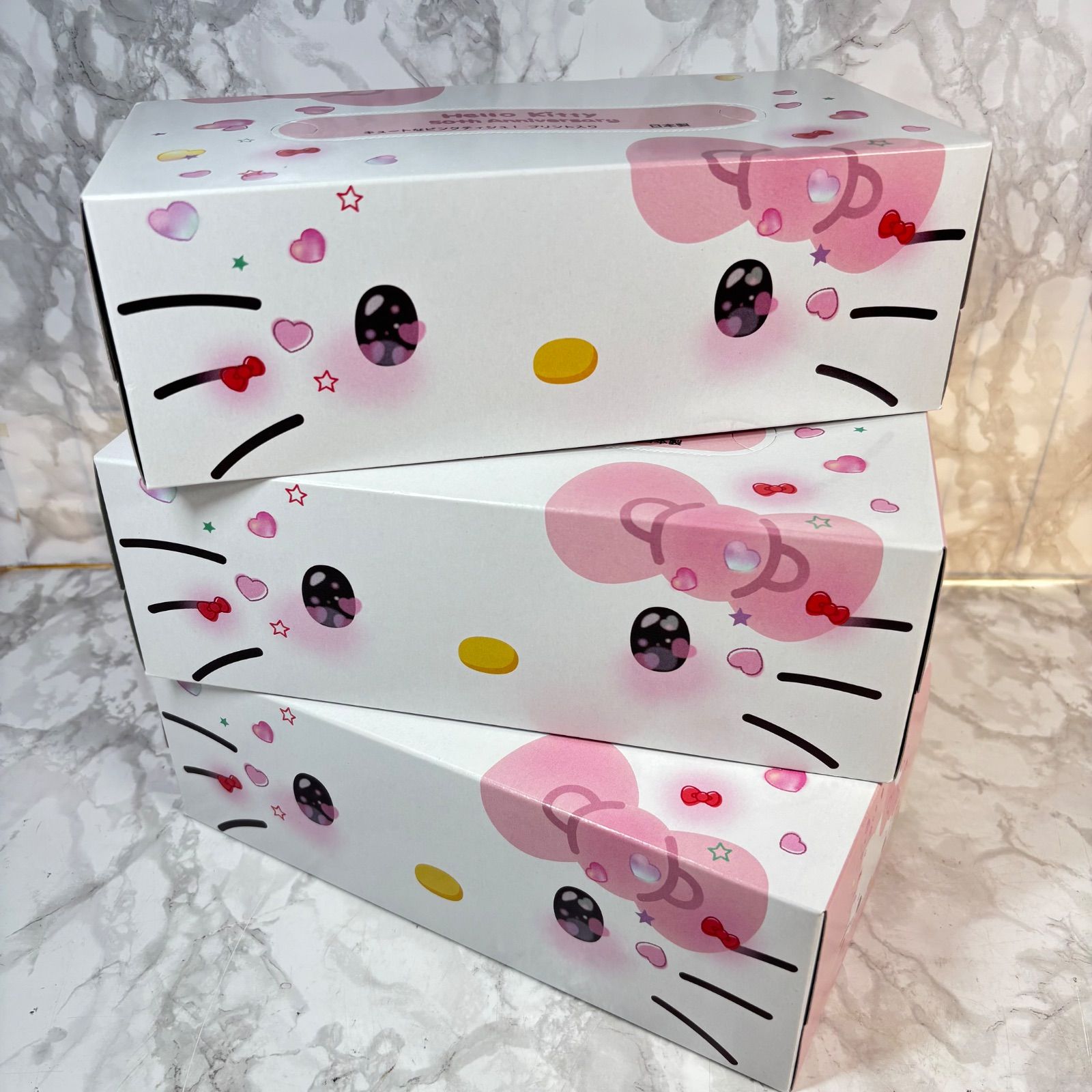 新品未開封 サンリオ ハローキティ ティッシュ ボックス 限定デザイン