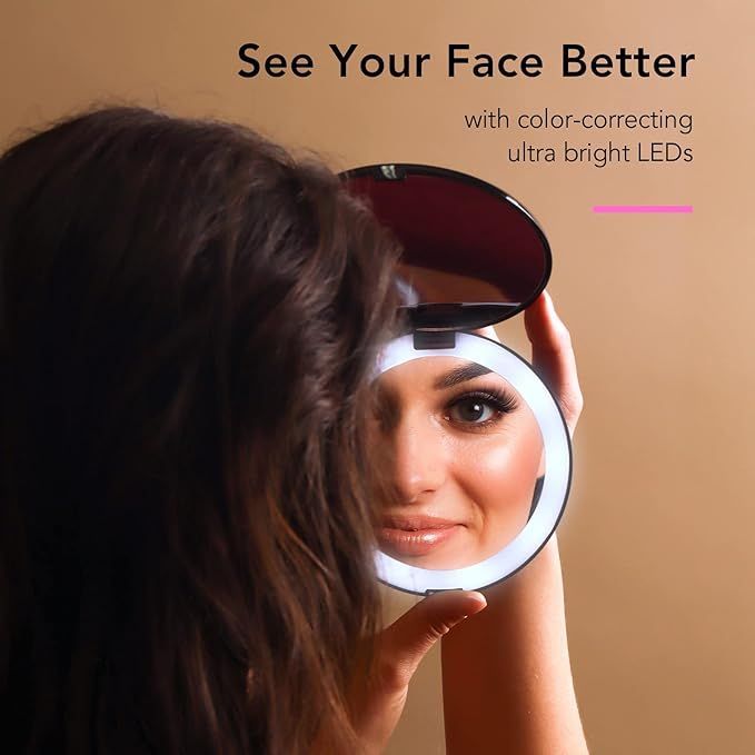 Fancii LED 化粧鏡 プレミアムメイクミラー 3ライト設定 金属女優ミラー、3色調光 コードレス 充電式 スタンド卓上鏡 (Vera Fancii LED 化粧鏡 プレミアムメイクミラー 3ライト設定 金属女優