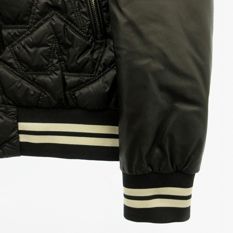 モンクレール MONCLER 美品 AUBURN ラムレザー切替 スタジャン