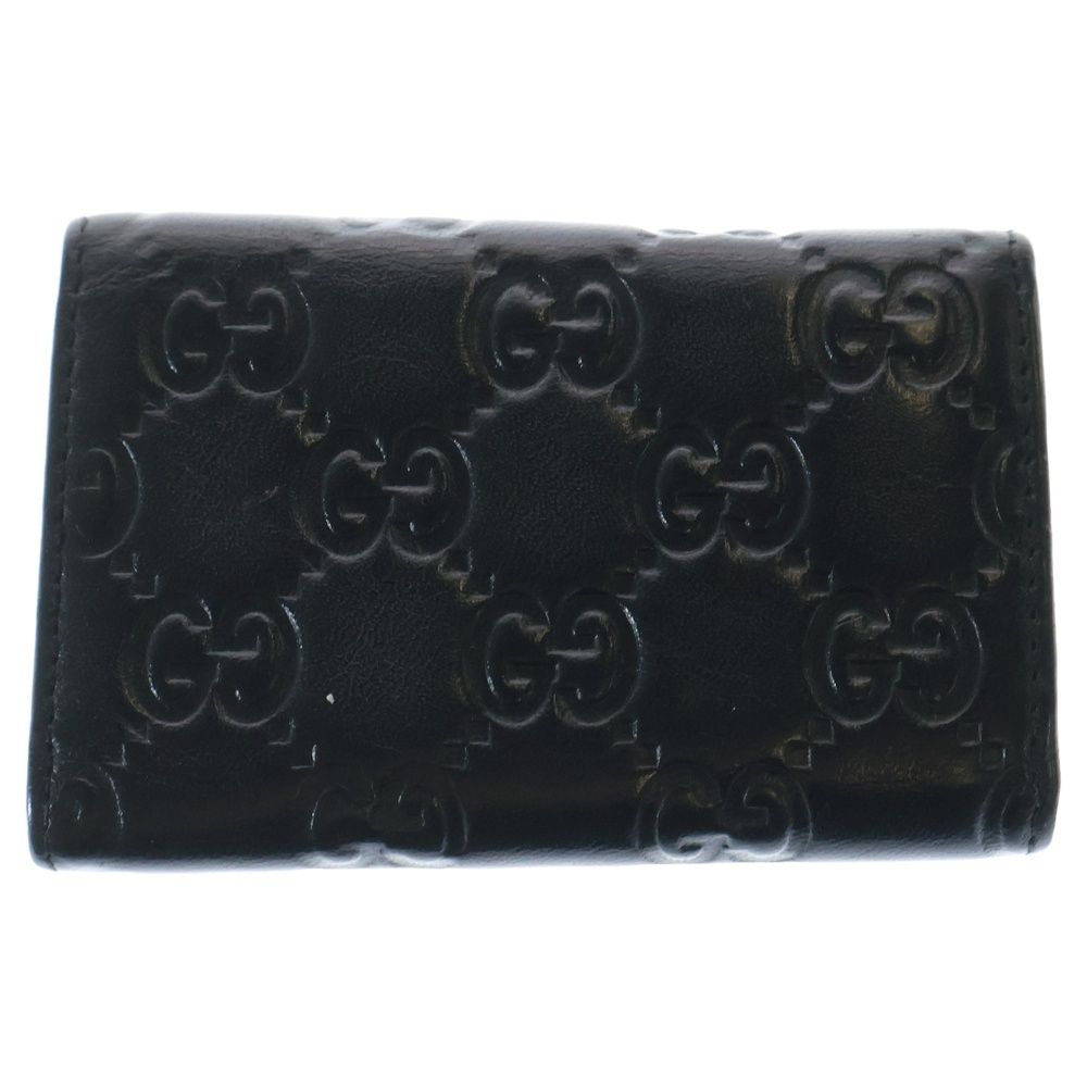 GUCCI グッチ GGスプリーム型押し 6連レザーキーケース ブラック 138093