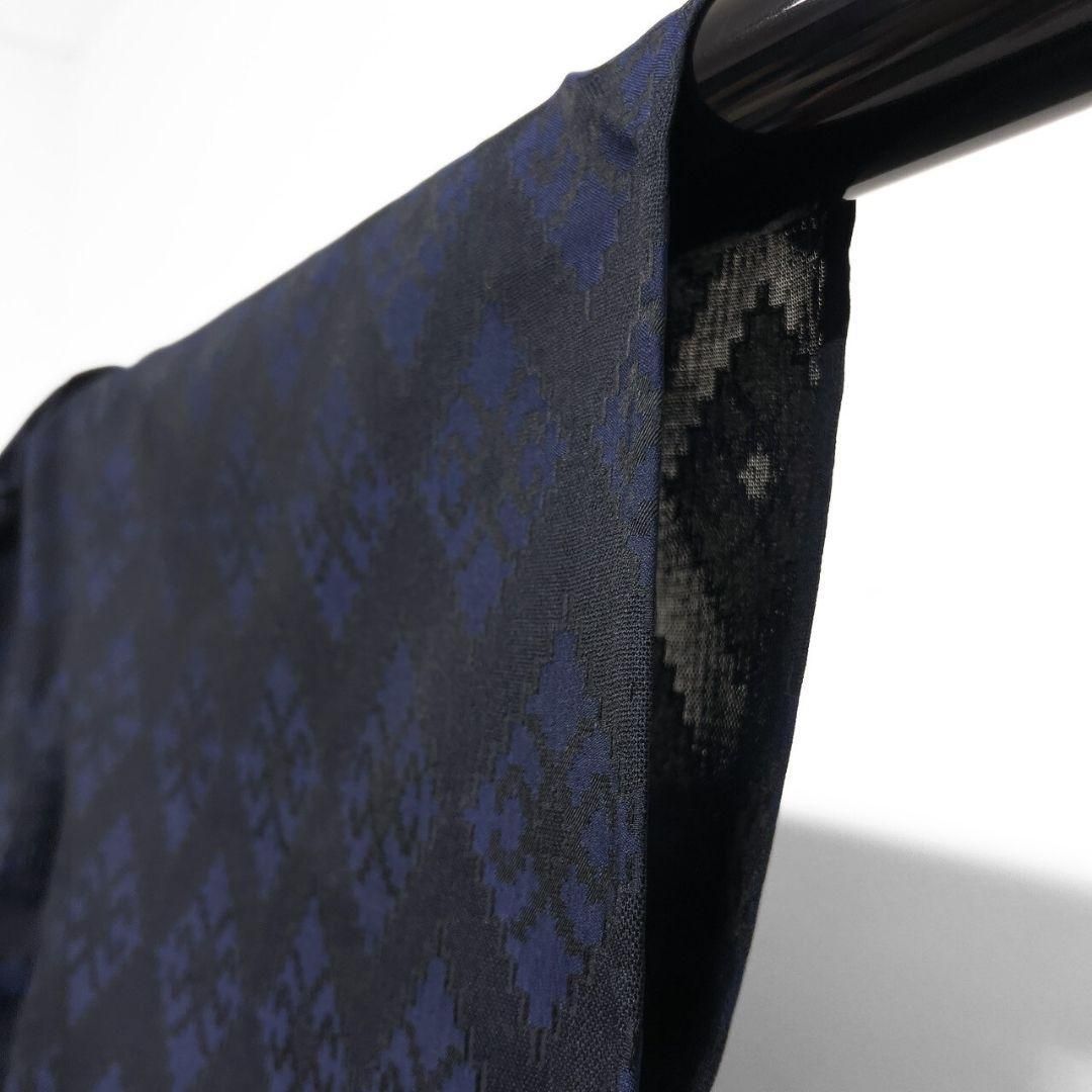 本藍染 リバーシブル 袋帯 全通柄 正絹 銀糸 ガード加工 本藍染 リバーシブル 袋帯 全通柄 正絹 銀糸 ガード加工