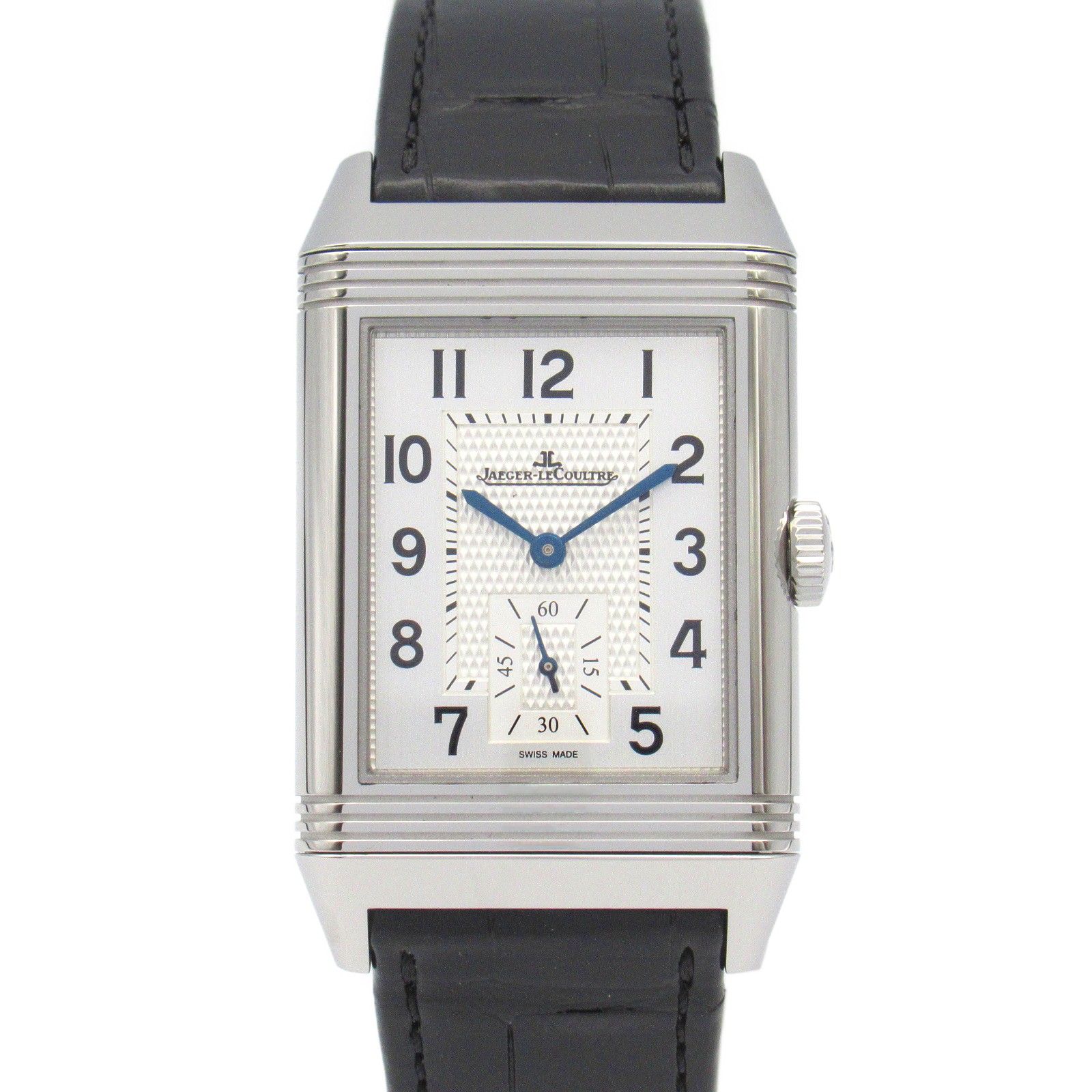 ジャガー・ルクルト JAEGER-LECOULTRE 腕時計 レベルソクラシック ラージデュオ スモールセコンド Q3848420/215.8.D4 シルバー ステンレススチール レベルソクラシック ラージデュオ スモールセコン