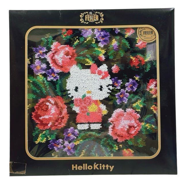 FEILER ハローキティ ハンカチ 黒 feiler フェイラー FEILER ハンカチ ハンドタオル BLACK KITTY