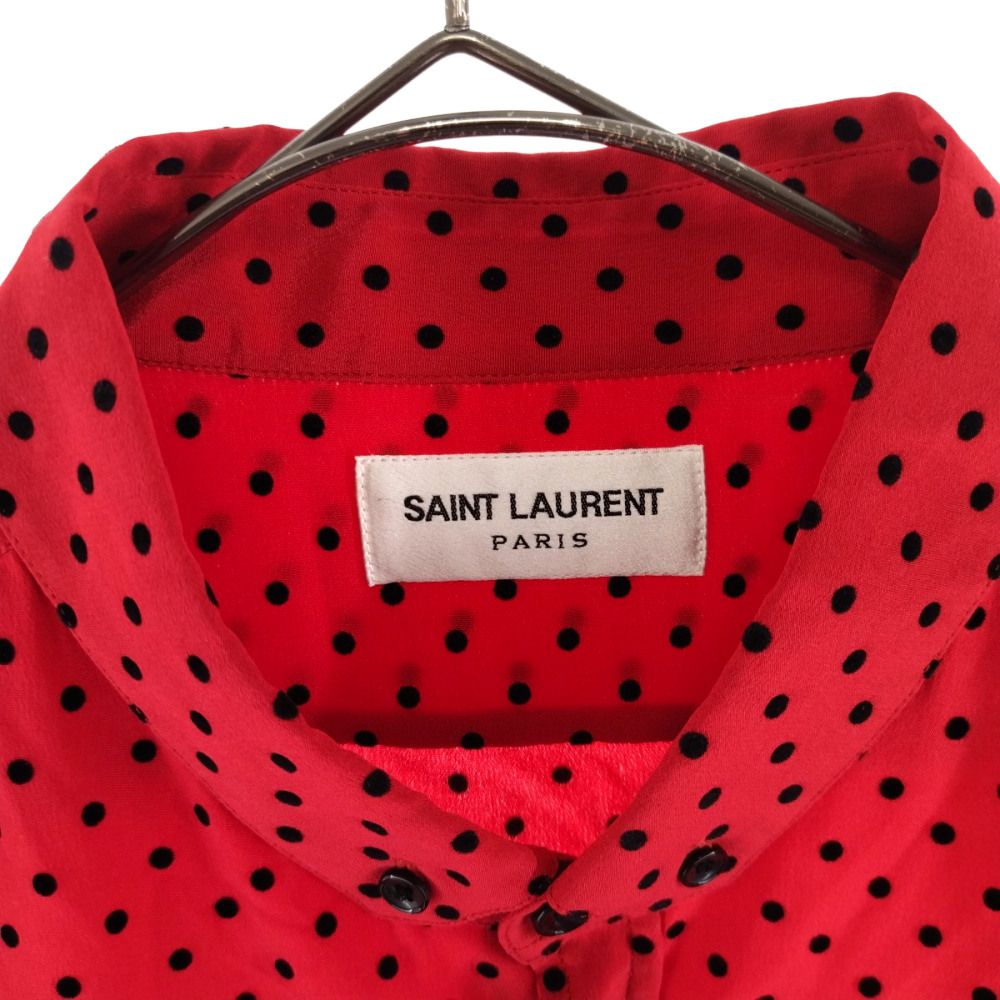 SAINT LAURENT PARIS (サンローランパリ) 22SS ドット柄 ボタンダウン