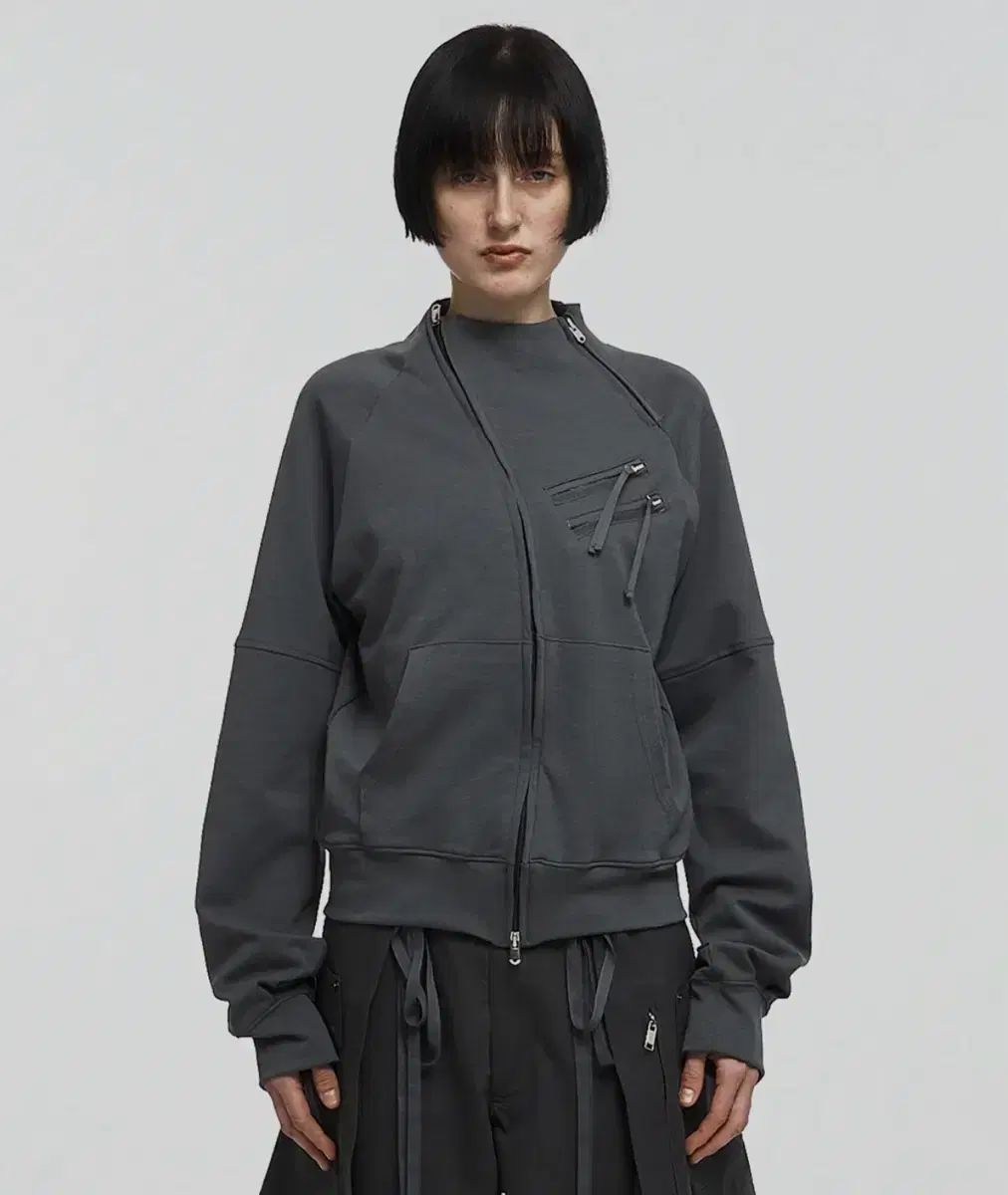 NACHE(ナチェ) ZIP DETAIL TRACK JERSEY CHARCOAL