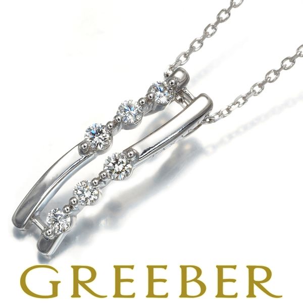 TASAKI タサキ ネックレス ダイヤ ダイヤモンド 0.15ct 6P K18WG  