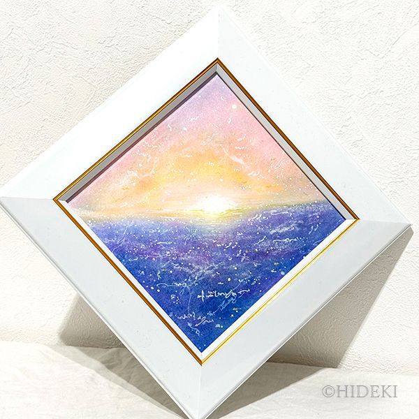 抽象画パステル 夜明け近く