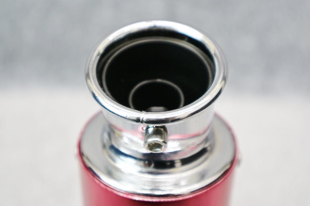 汎用 サイレンサー 赤×銀 50.8π バンド付 /ピンク レッド