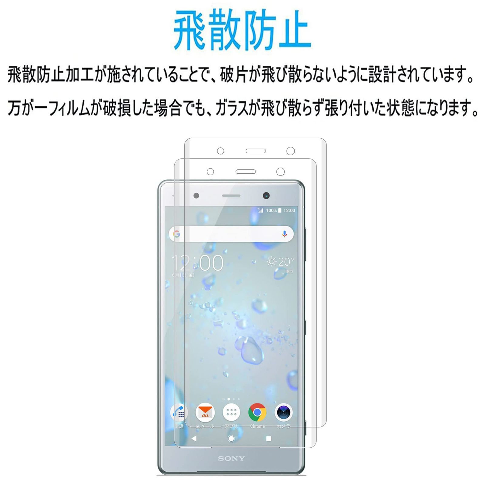 おすすめ】 【2枚セット】エクスペリア XZ2 Premium SOV38 SO-04K 用の ...