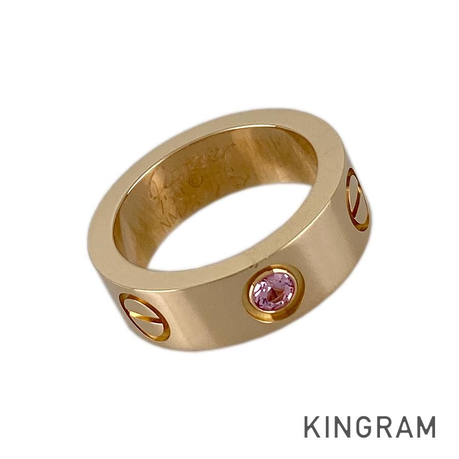カルティエ CARTIER ラブリング リング K18PG ピンクサファイア 1P  