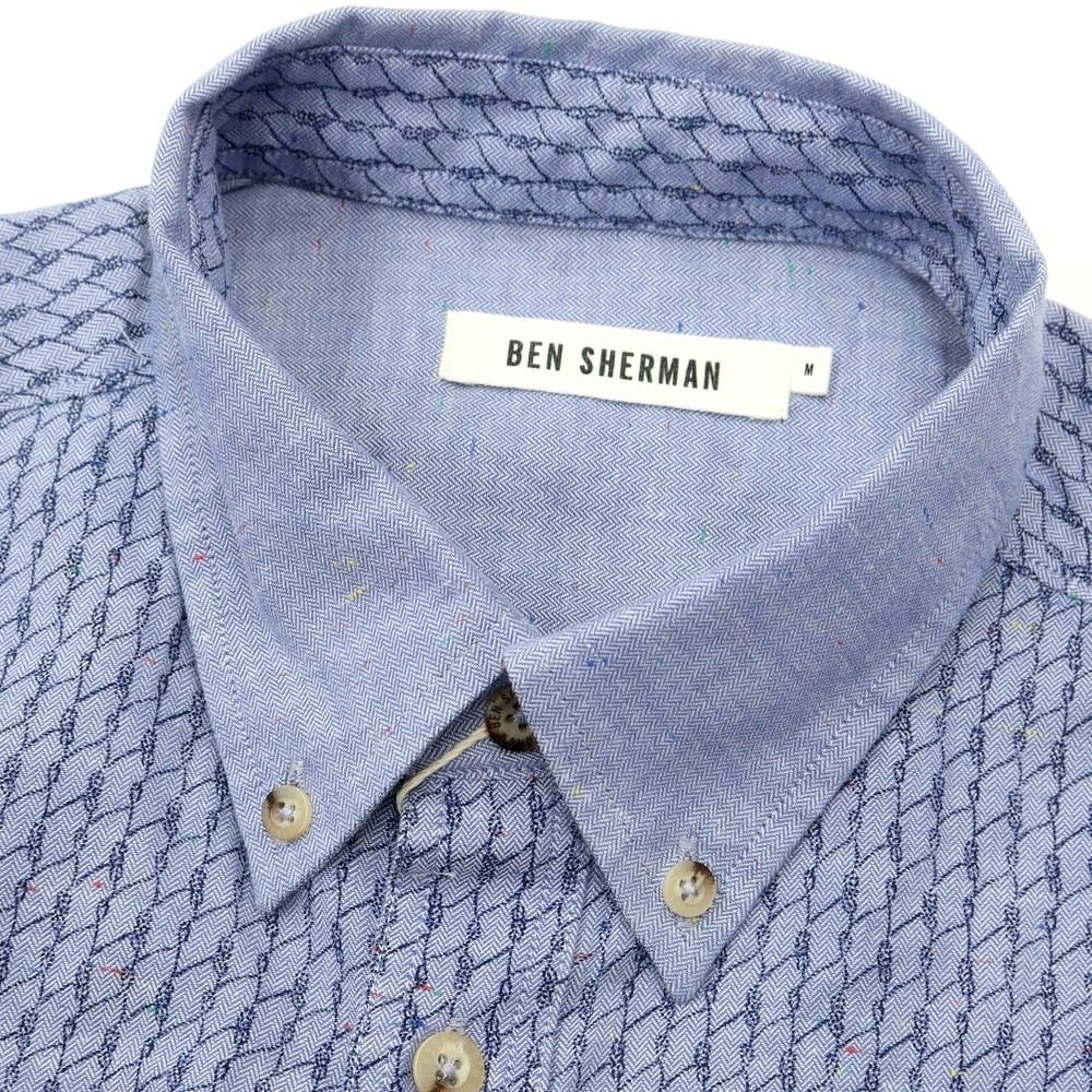 中古】【未使用】ベンシャーマン Ben Sherman ヘリンボーンコットン