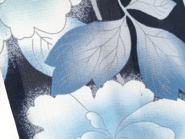 濃紺地 洗える着物