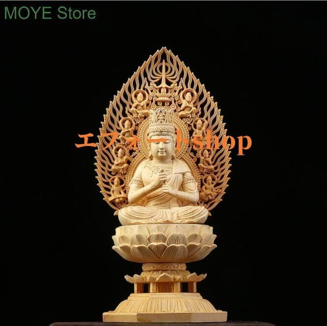 極上品/綺麗 総檜材 仏教工芸品 木彫仏像 精密彫刻 仏師で仕上げ