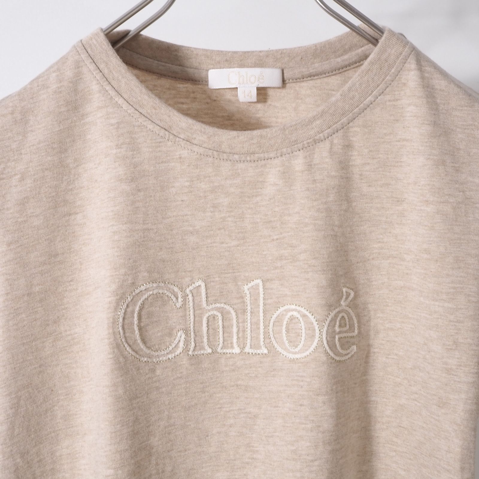 ☆美品 クロエ Chloe 23年製 ロゴ Tシャツ 14Y（大き目