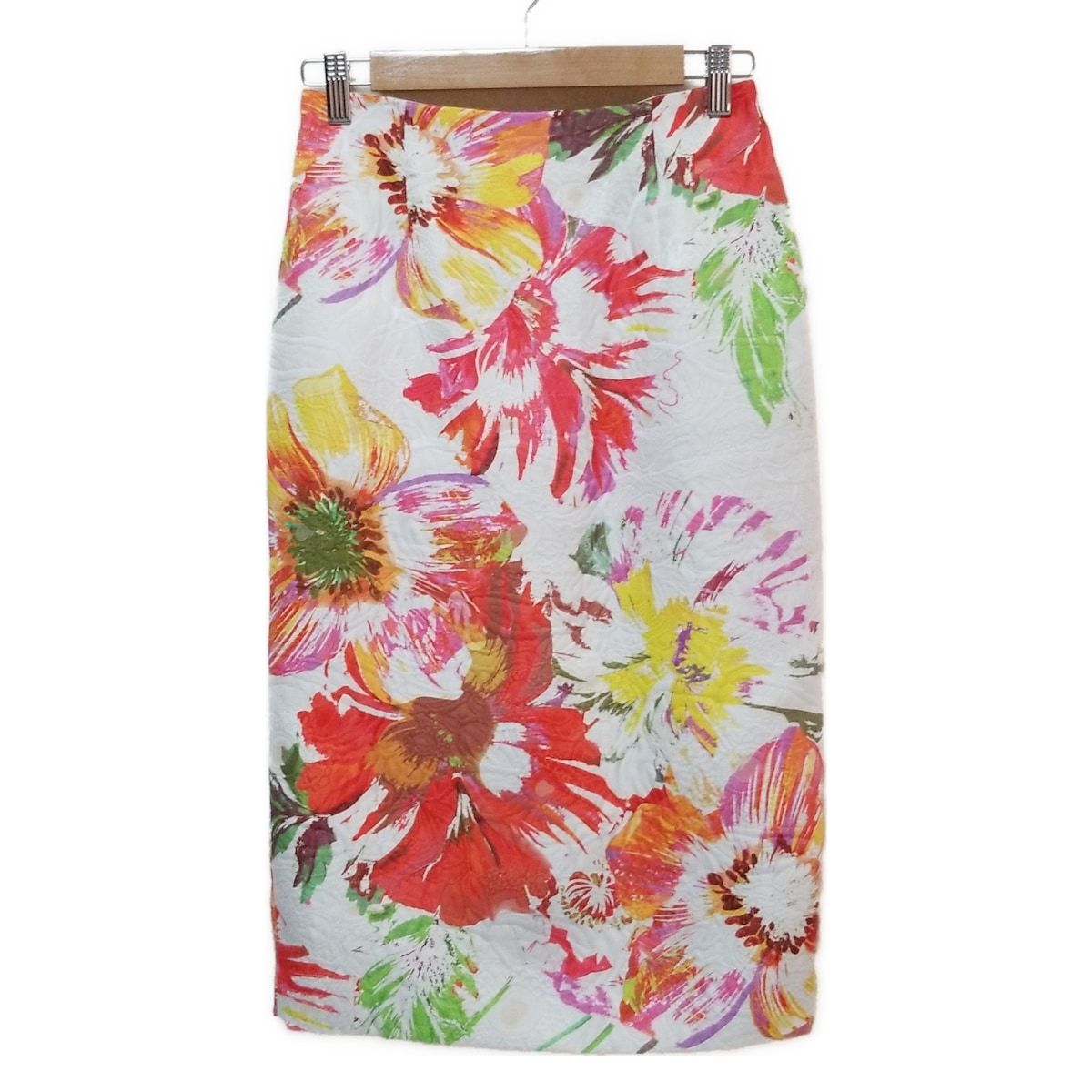 Loulou Willoughby ルルウィルビー スカート サイズ2 M レディース - 白×ピンク×マルチ ひざ丈|花柄