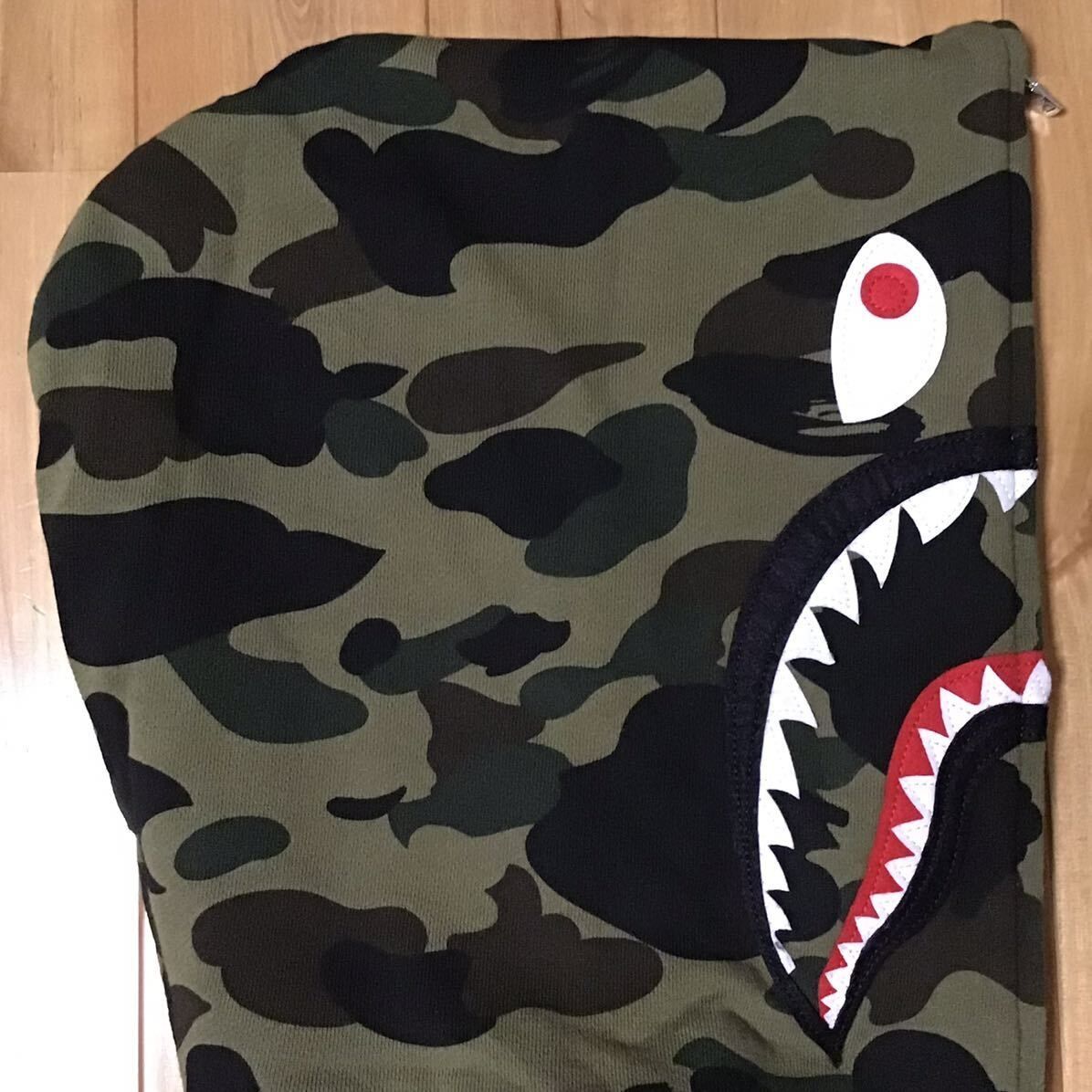 1st camo green patched シャーク パーカー Mサイズ shark full zip