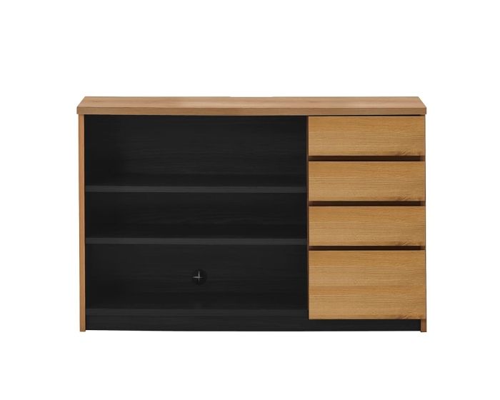 【新品・5営業日で発送】サンコウ トロール 120キャビネット OAK