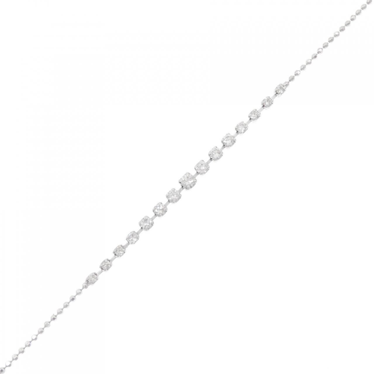 K18WG ダイヤモンド ブレスレット 0.50CT - メルカリ