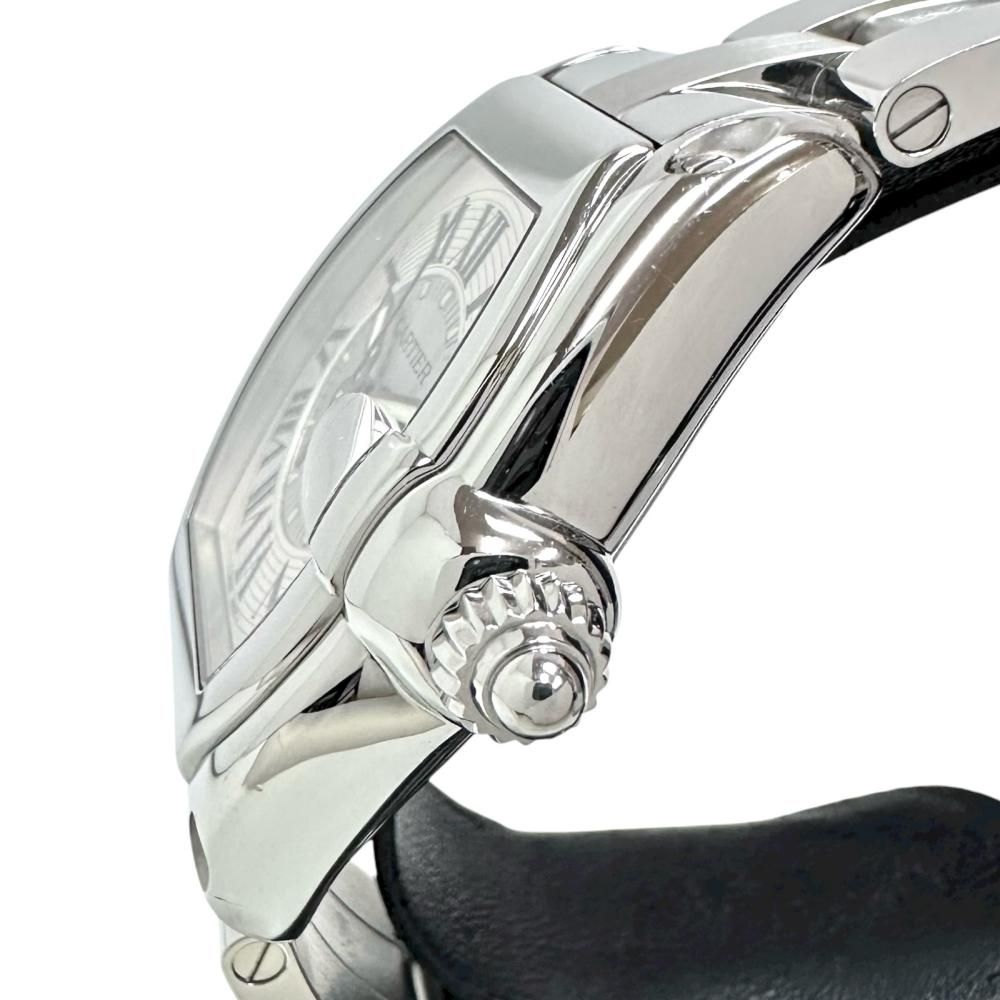 CARTIER|カルティエ ロードスターLM W62000V3 保証書|ギャラ| き 腕時計 ステンレススチール 自動巻き|オートマ シルバー文字盤 メンズ 真子質店 GD