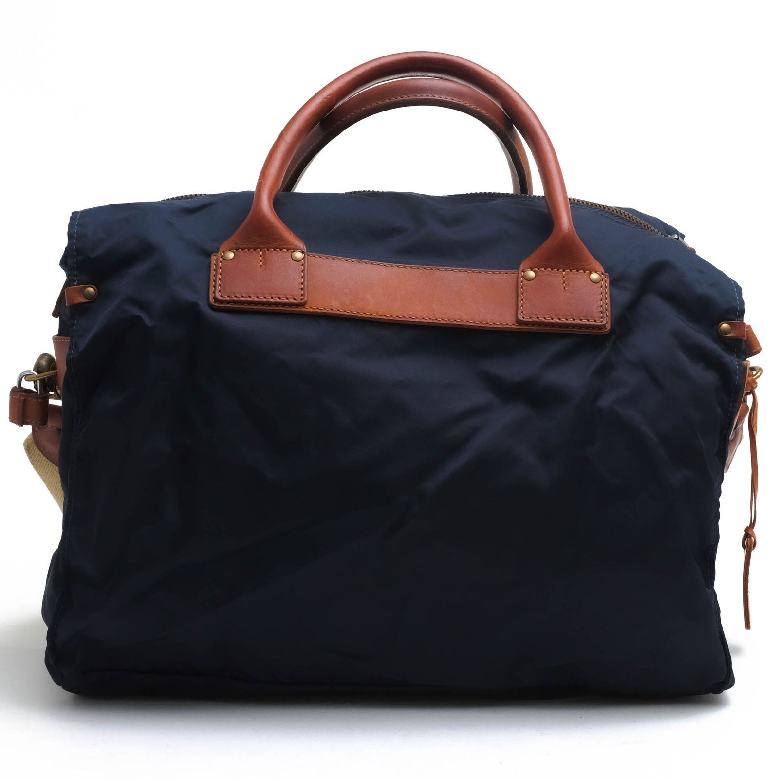 美品✨フェリージ P4 ネイビー　2WAY ショルダー付 ボストンバッグ 大容量】フェリージ ボストンバッグ ナイロン 2way ネイビー P4