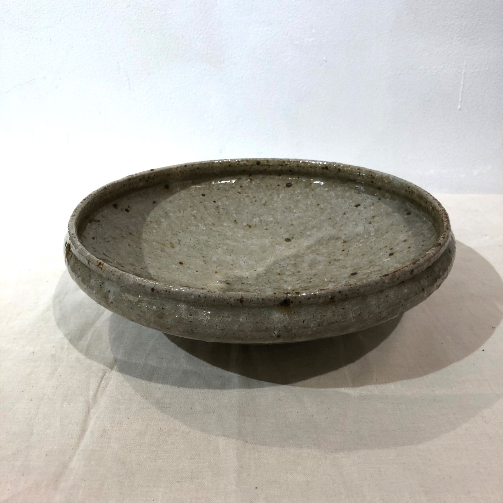 最終SALE 益子焼　中村 哲雄　灰釉丸縁鉢7寸 益子焼 中村 哲雄 灰釉丸縁鉢7寸 - メルカリ