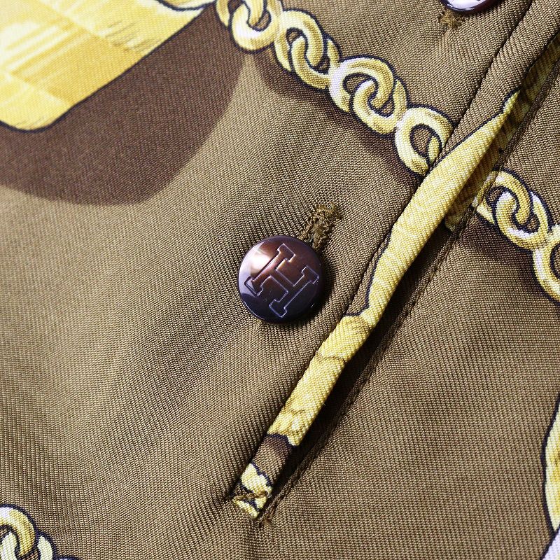 HERMES カシミヤ セーター　ポロシャツ ブラウン 擬麻ニットポロシャツ(M ブラウン系): メンズ｜メーカーズシャツ鎌倉