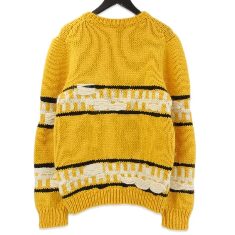 CALVIN KLEIN 205W39NYC カルバンクライン セーター クルーネック ラフシモンズ 羊毛 モヘア イタリア製 イエロー S 71013921