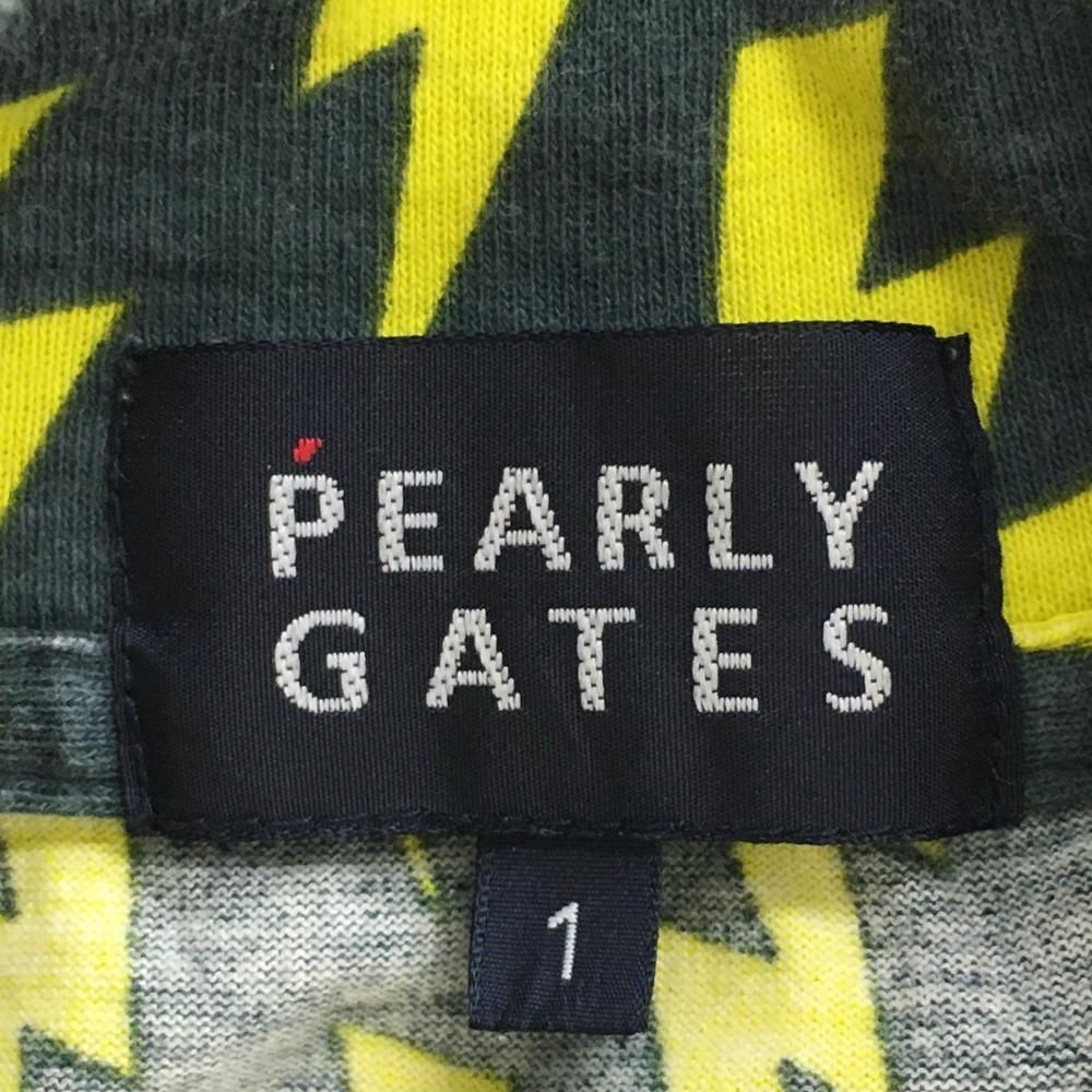 PEARLY GATES パーリーゲイツ　ノースリーブポロシャツ　カミナリ柄　1 PEARLY GATES パーリーゲイツ ノースリーブポロシャツ カミナリ