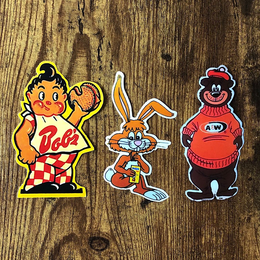 ステッカー】3種セットB アメリカンキャラクター アドバタイジング