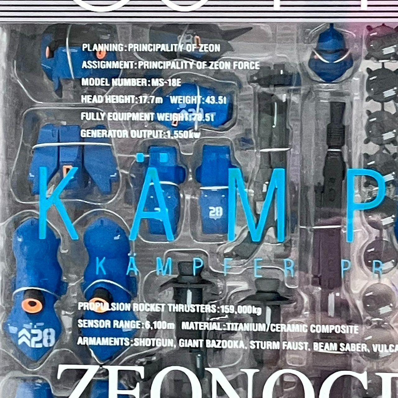 BANDAI - ジオノグラフィ#3011 ［ケンプファー（試作機）］ Amazon.co.jp: TAMASHII NATIONS ZEONOGRAPHY #3011