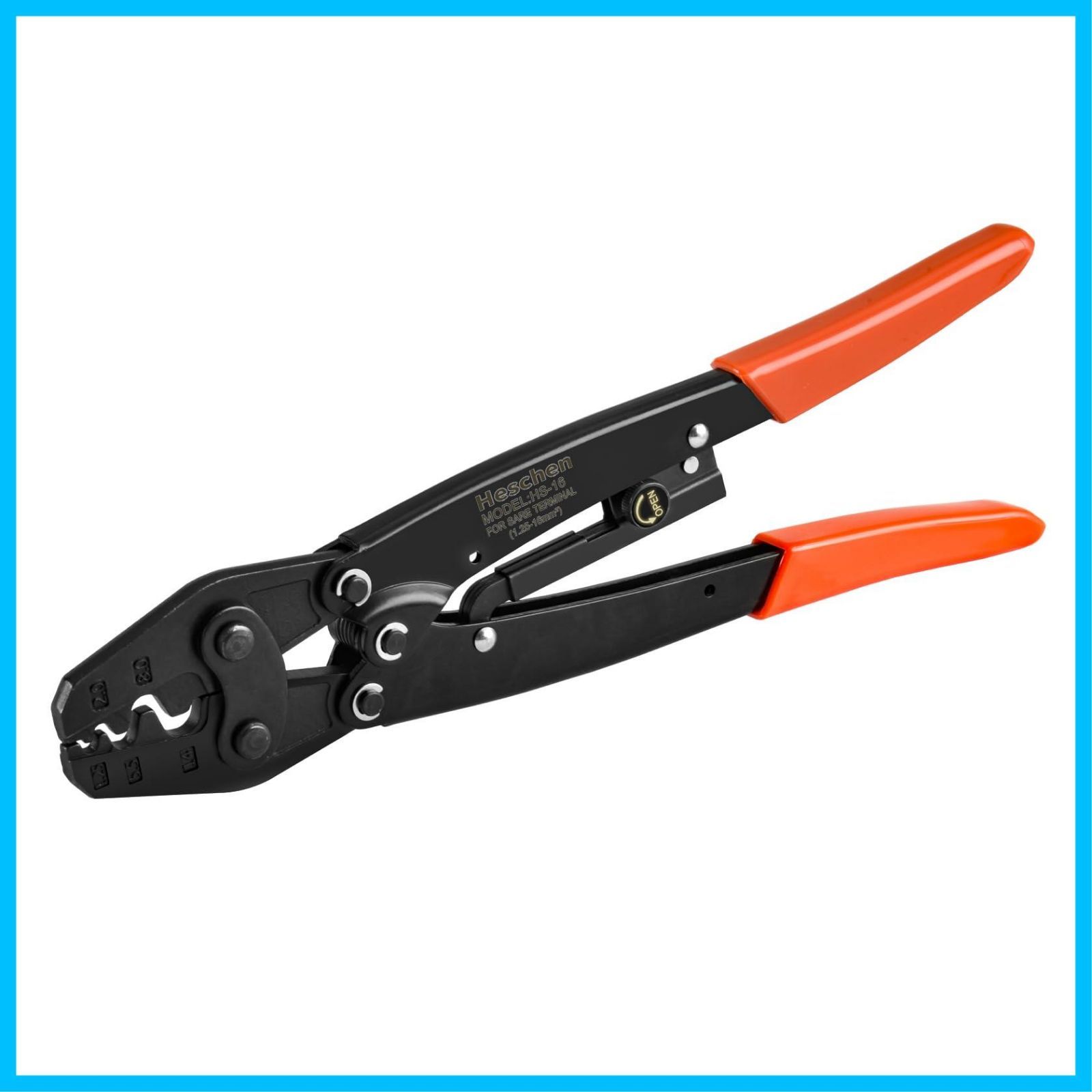 数量 Heschen ラチェット式端子圧着工具 HS-16 1.5-16 mm2 15-5AWG 非絶縁端子 ポイントタイプ に使用します