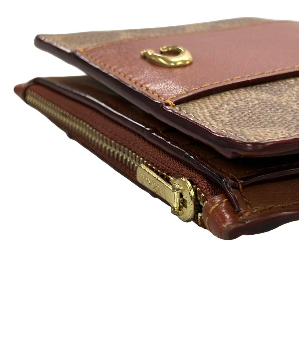 COACH 二つ折り財布 ブラウン モノグラム アウトレット コーチ