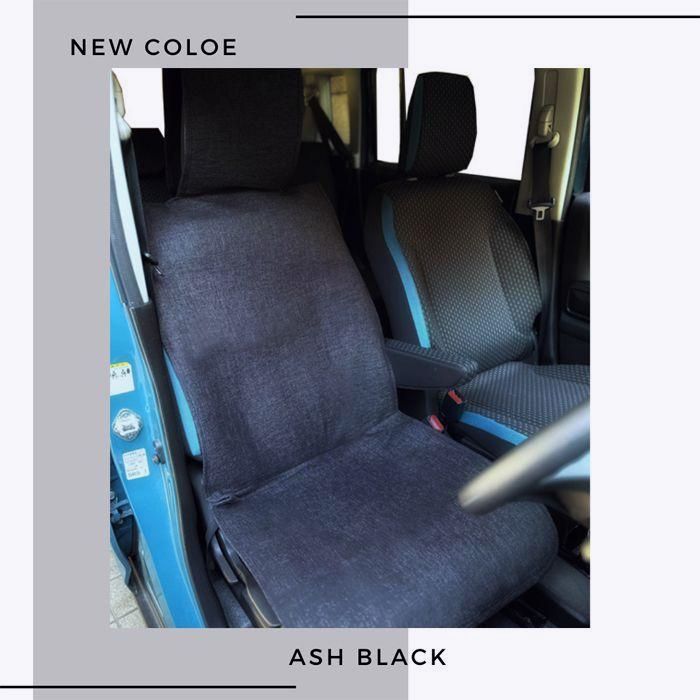 2枚セット シートカバー 車 軽自動車 コンパクトカー 普通車 汎用 Calm カーム 前席2枚 フリーサイズ かわいい おしゃれ リネン調生地 BRIGHTFACE_UK