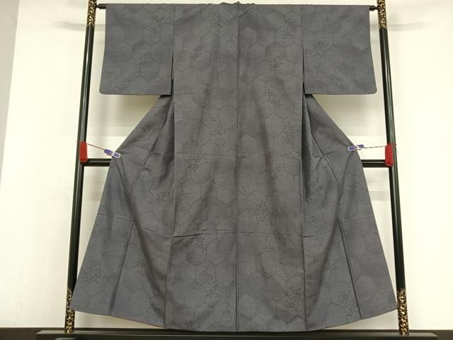 平和屋着物○結城紬 80亀甲 吉祥文 正絹 逸品 未使用 CAAU3025yc