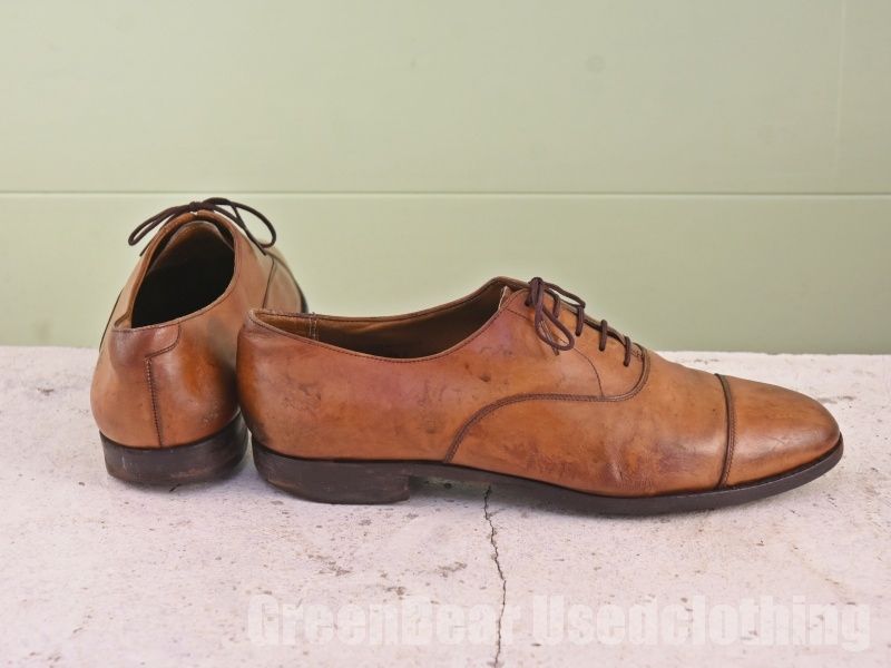 ビンテージ70's○DEADSTOCK CITY CLUBプレーントゥシューズ赤茶