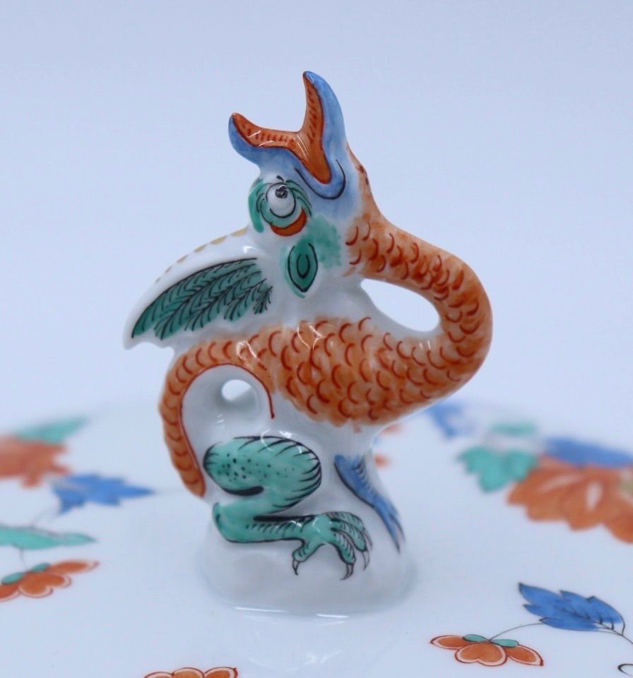 マイセン　MEISSEN 柿右衛門様式　色絵花鳥文　キャンディーボックス　龍 マイセン MEISSEN 柿右衛門様式 色絵花鳥文 キャンディー