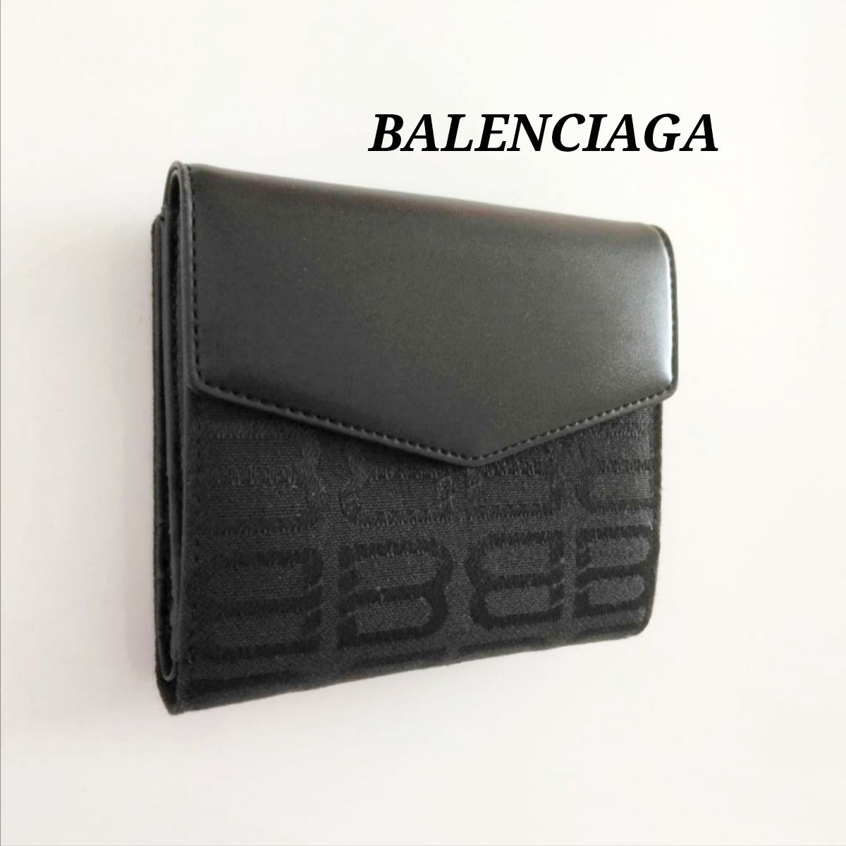 BALENCIAGA バレンシアガ キャンバスレザー 折り財布