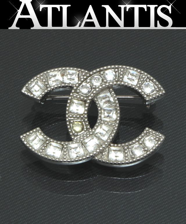 ✨SSS級✨CHANEL ブローチ ラインストーン ココマーク CHANEL シャネル ブローチ ココマーク ターコイズ ライン