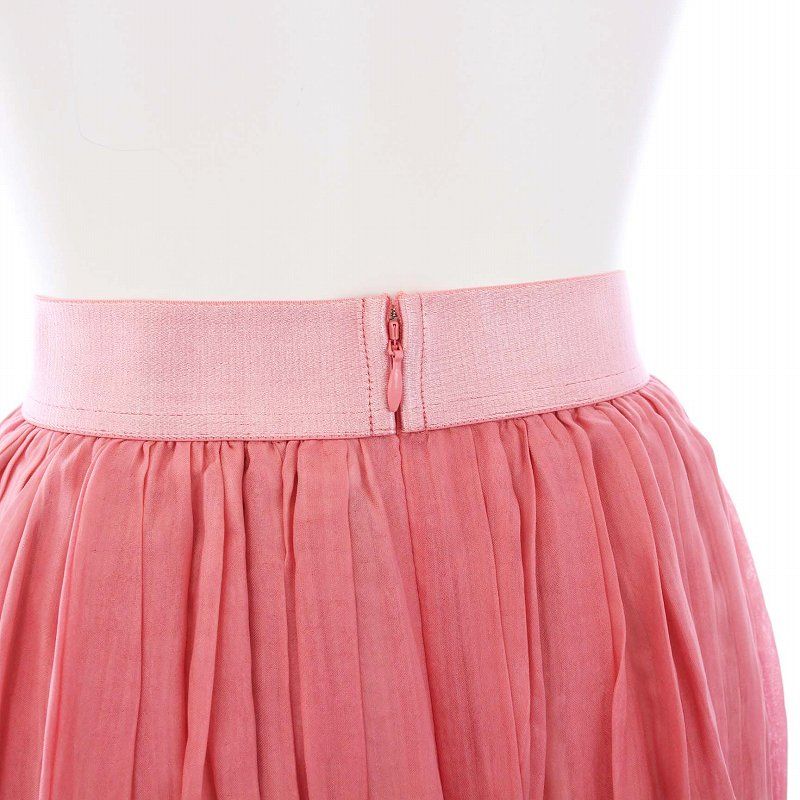 ゼロエイトサーカス 08SIRCUS 2018年製 キュプラクレープギャザーロングスカート フ 0 XS ピンク KH SIROKUMA-CORPORATION_COM
