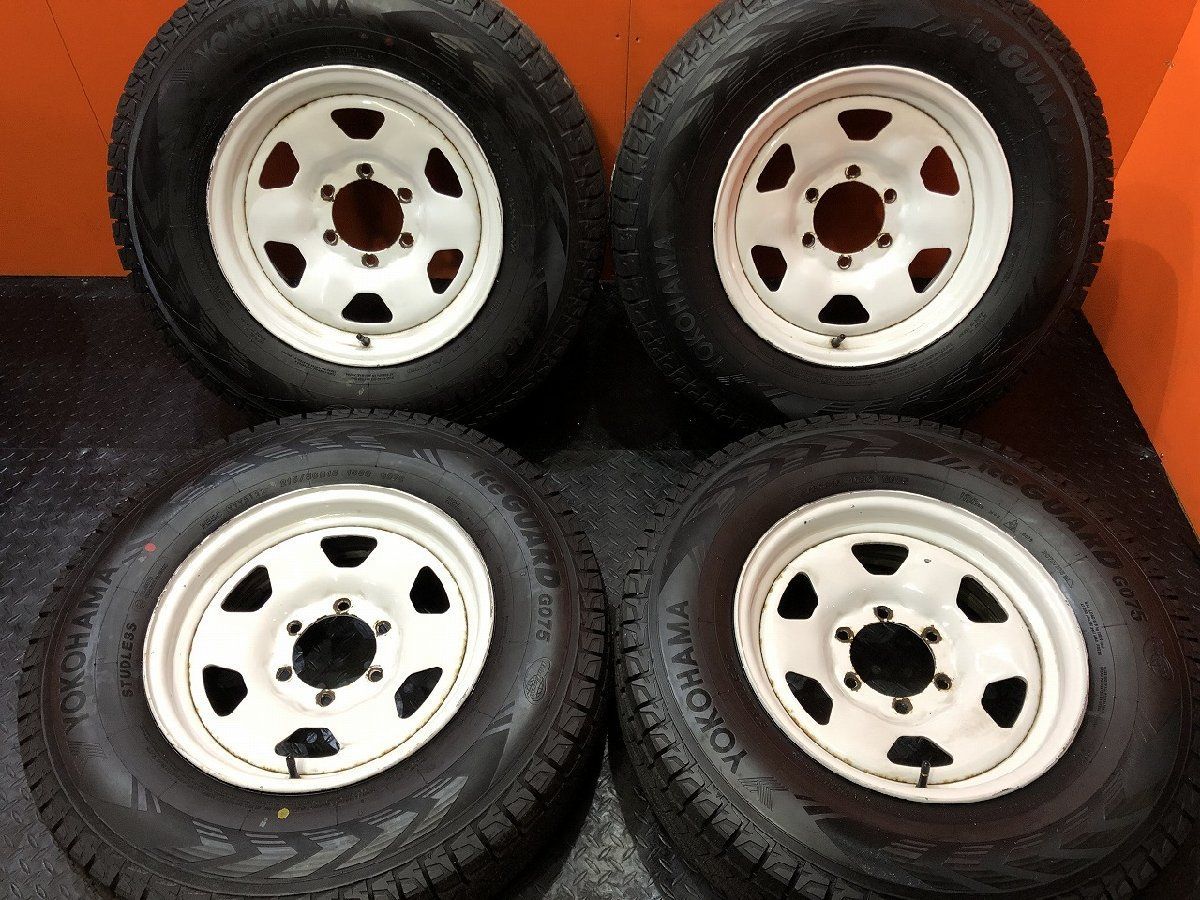 タイヤ バランス済 YOKOHAMA G075 215|80R16 トヨタ 70ランクル ナロー 純正ホイール 16インチ 6J6HPCD139.7 VTP136