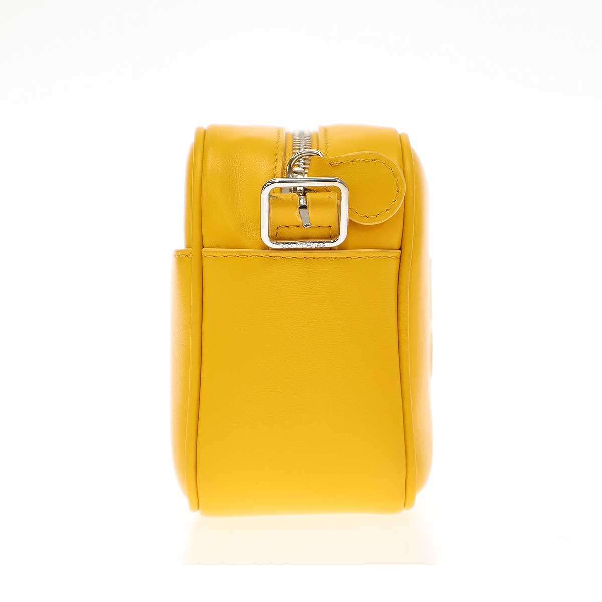 Courreges クレージュ Reedition Camera Bag ショルダーカメラバッグ  イエロー Courrèges Reedition Leather Camera Bag | Yellow | FARFETCH