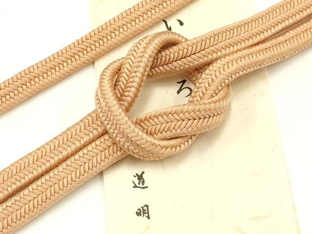 平和屋着物● 上 有職組紐道明 帯締め 冠組 深支子色 宮内庁御用 国立博物館御用 東京芸術大学御用 AABB3746ay