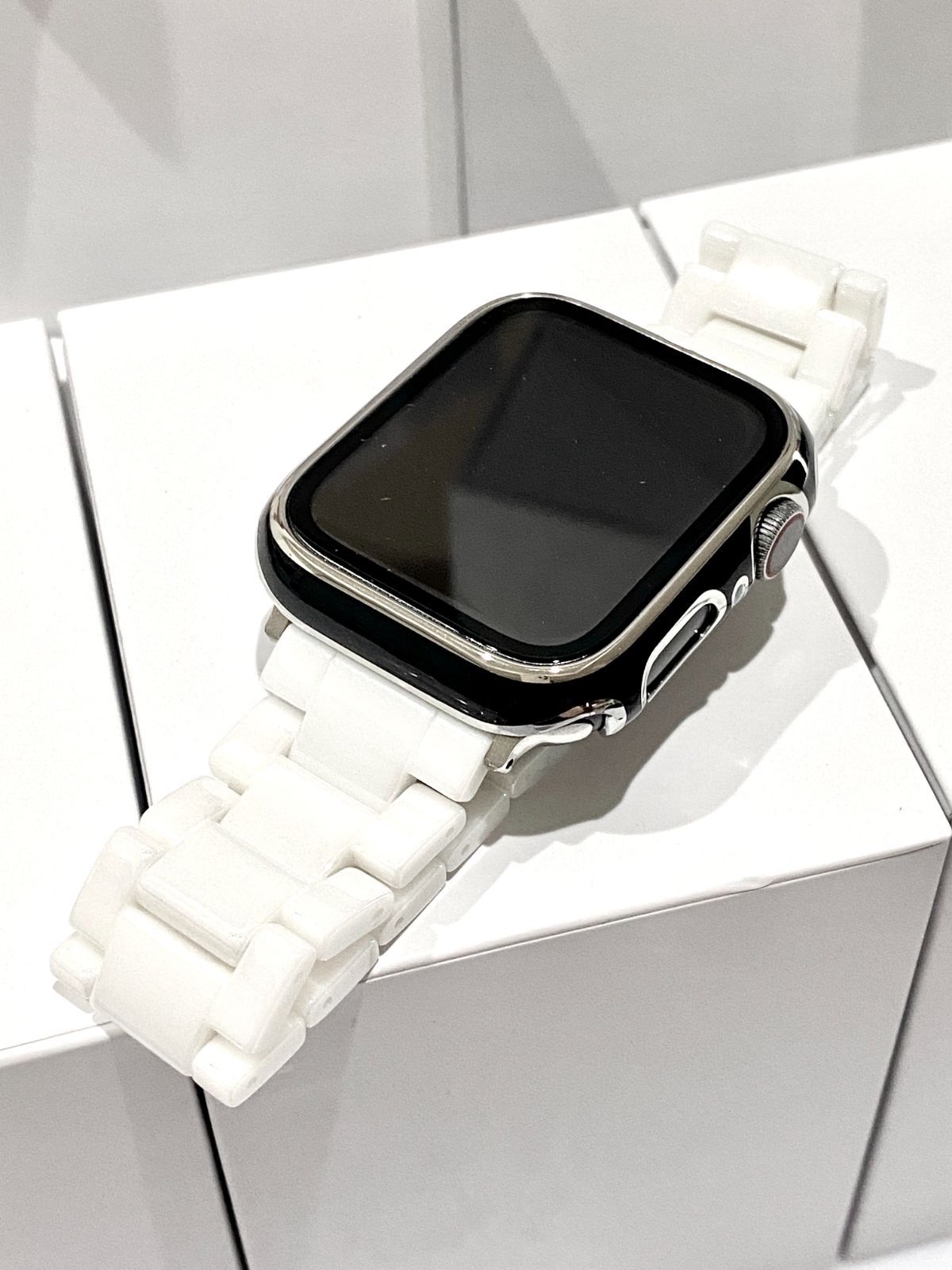 ホワイトセラミック×ブラックカバーシルバーライン Box入り高級ランク