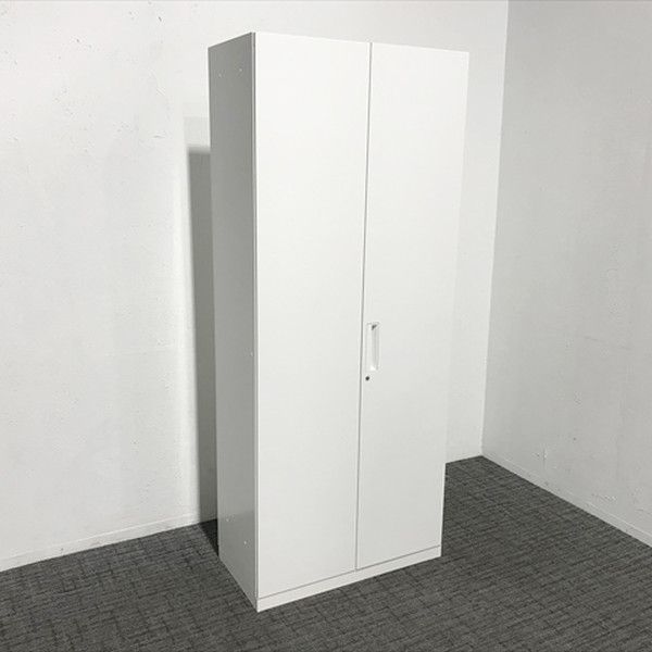 両開き書庫 ロング エディア シングルベース型 スチールキャビネット コクヨ ホワイト