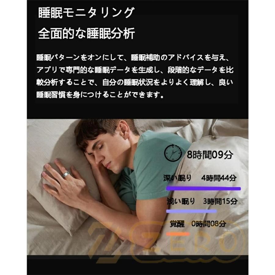 2024年新型 スマートリング 健康管理 日本製 センサー 指輪 睡眠
