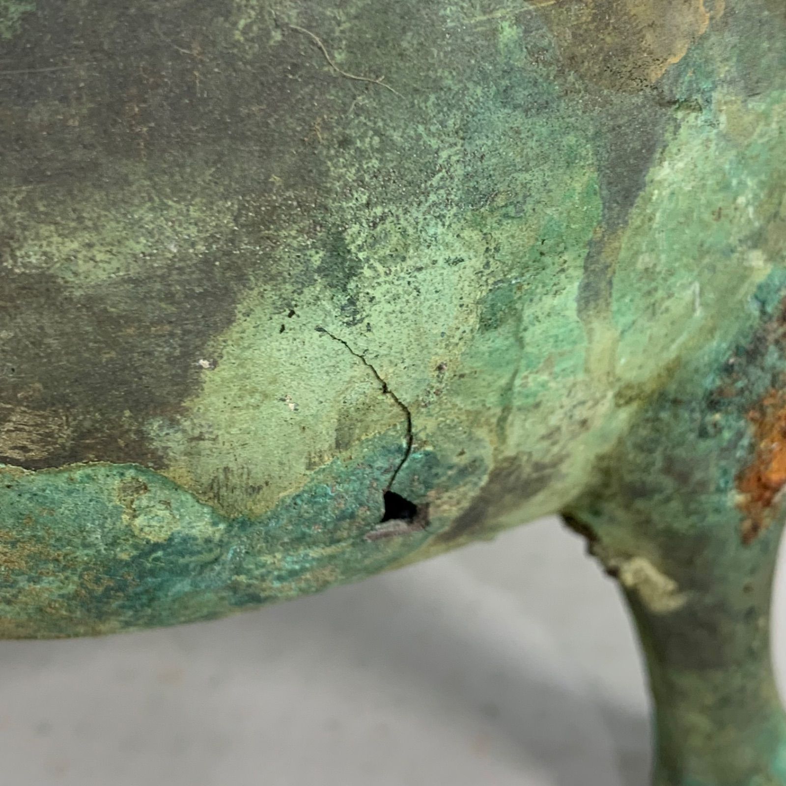 中国 漢代 漢時代 青銅鼎 銅器 青銅器 香炉 三足 時代物 古美術