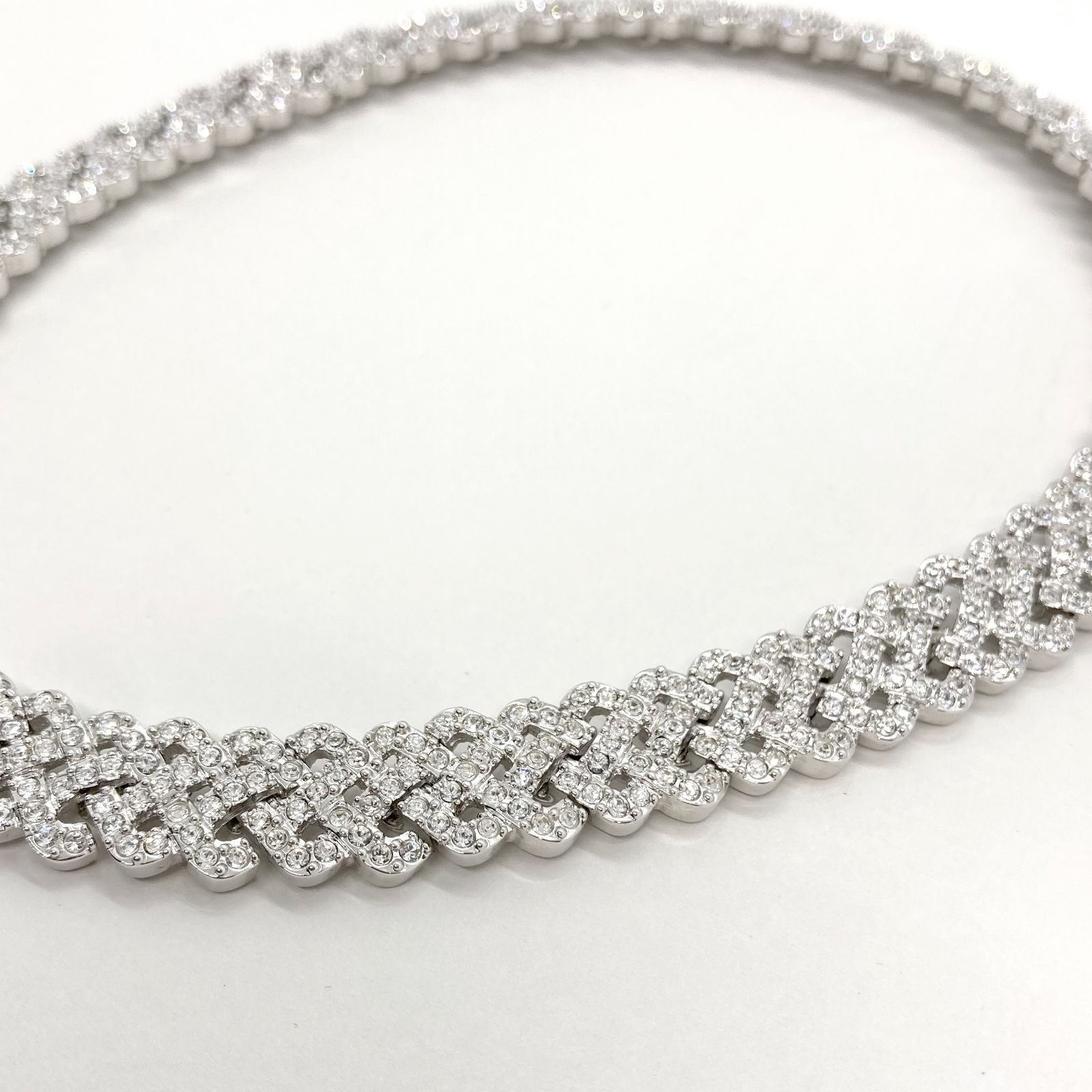 未使用級】SWAROVSKI/スワロフスキー ラインストーン ネックレス 