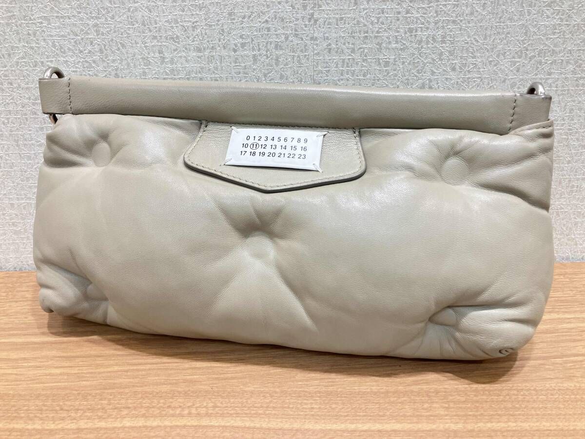 MARTIN MARGIELA S56WF0160 Glam Slam ベージュ チェーンショルダー ショルダーバッグ